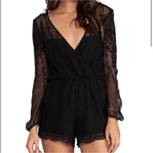 Revolve Dolce Vita Black Lace Romper